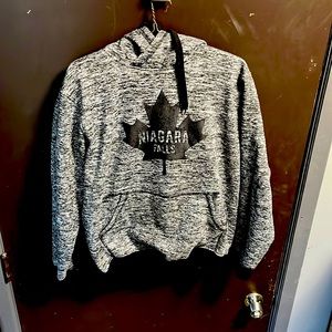 Grey Niagara Falls medium woman's hoodie by RIVER WEAR